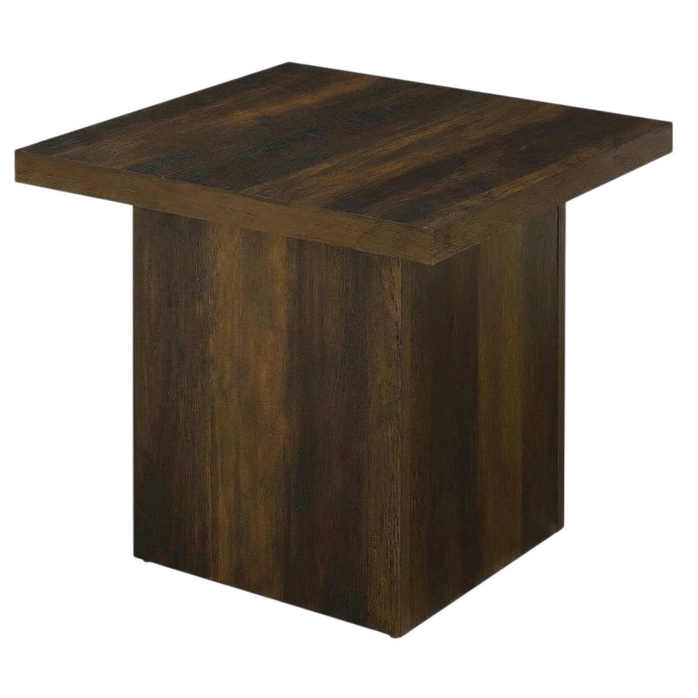 Dark Pine, End Side Table, Square Shape, 100 lbs Weight Capacity. Picture 1