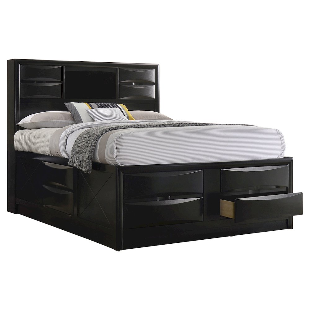 Briana 5-piece California King Bedroom Set Black. Picture 2