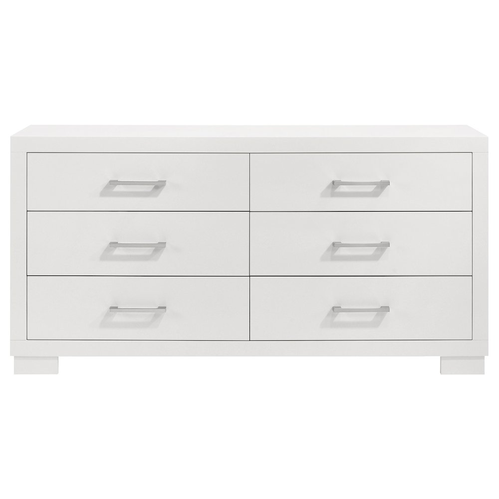Jessica 5-piece Queen LED Bedroom Set Cream White. Picture 8