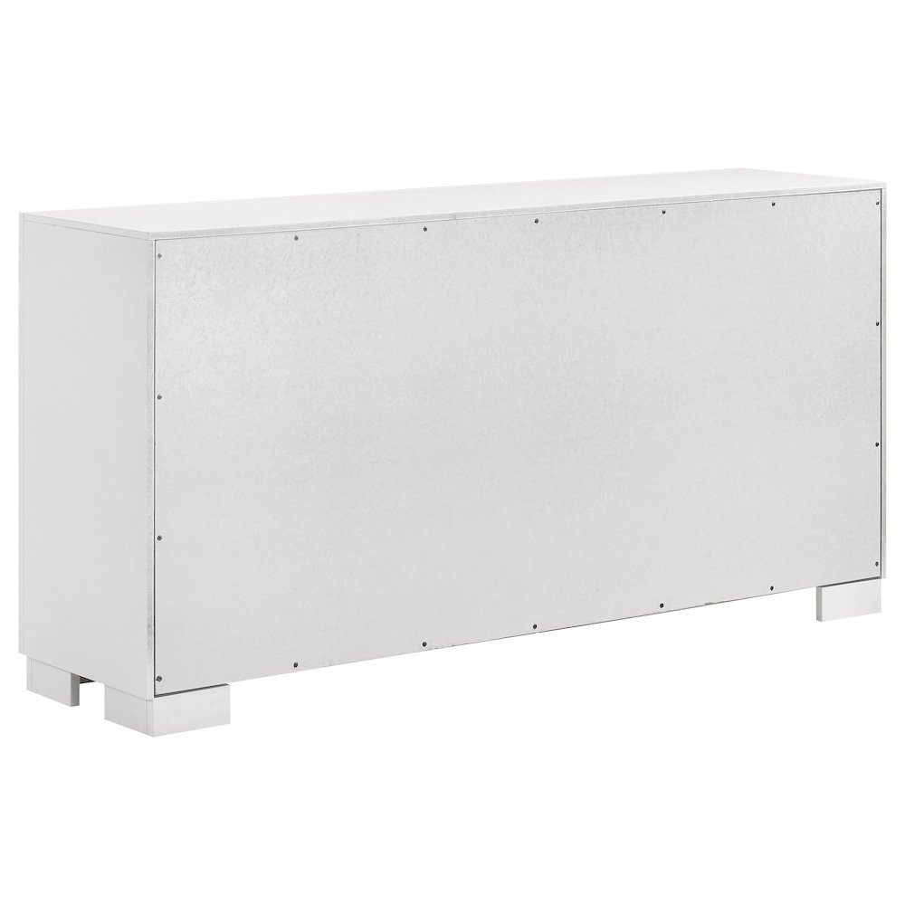 Jessica 6-piece Queen LED Bedroom Set Cream White. Picture 7