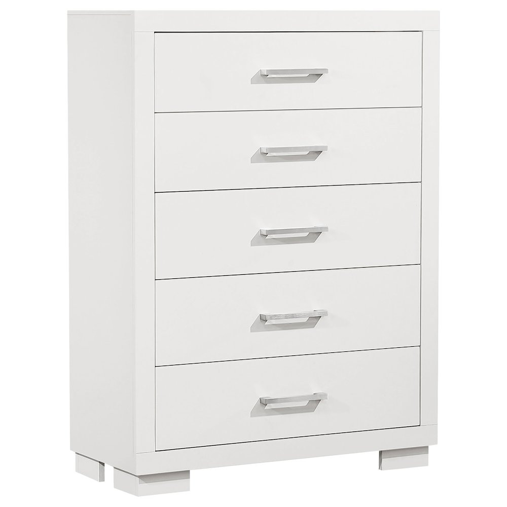 Jessica 6-piece Queen LED Bedroom Set Cream White. Picture 10
