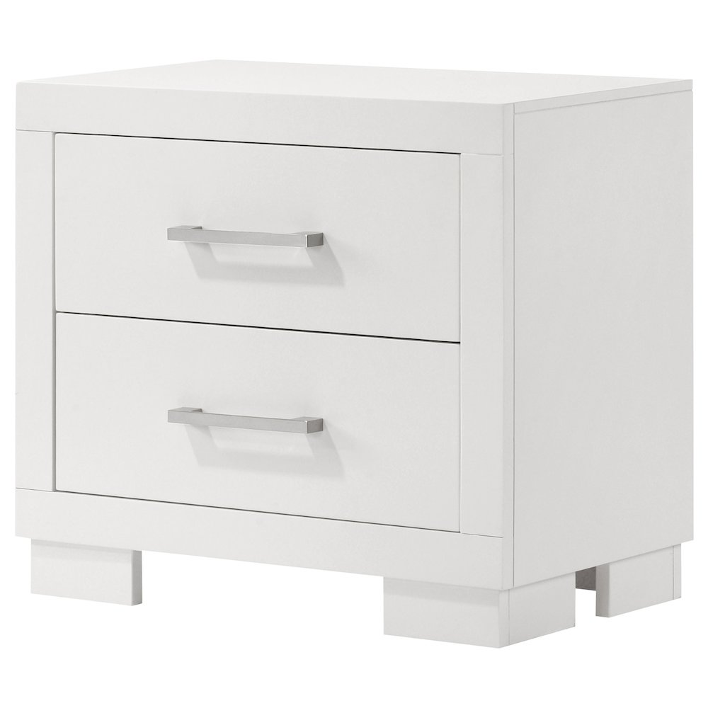 Jessica 2-drawer Nightstand Cream White. Picture 4