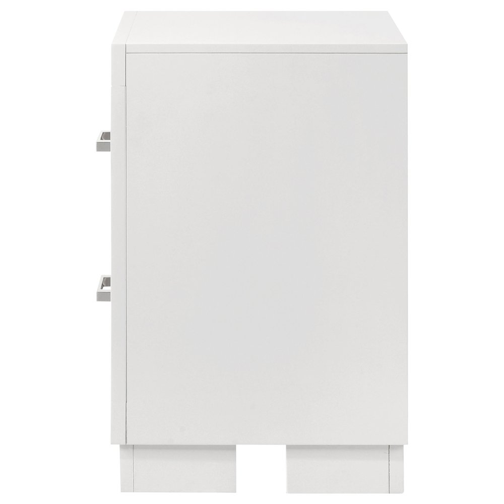 Jessica 2-drawer Nightstand Cream White. Picture 5