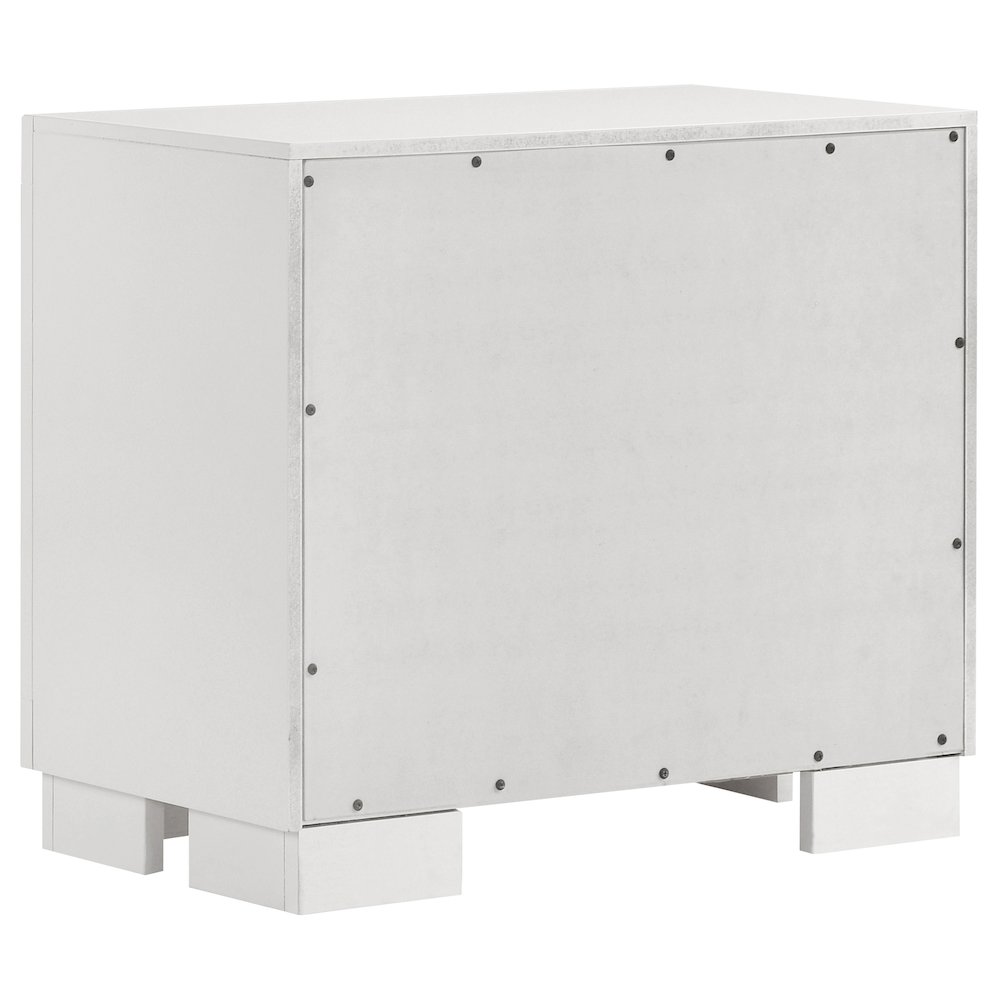 Jessica 2-drawer Nightstand Cream White. Picture 6