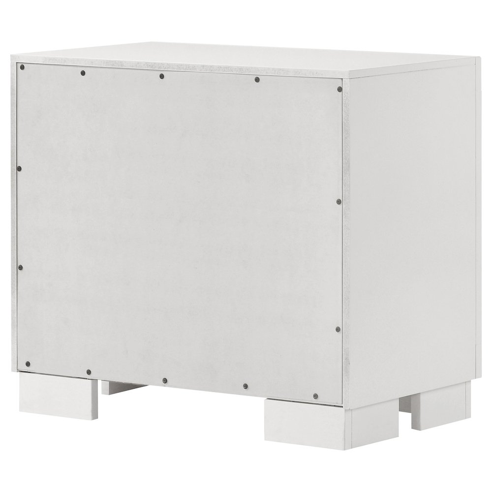 Jessica 2-drawer Nightstand Cream White. Picture 8