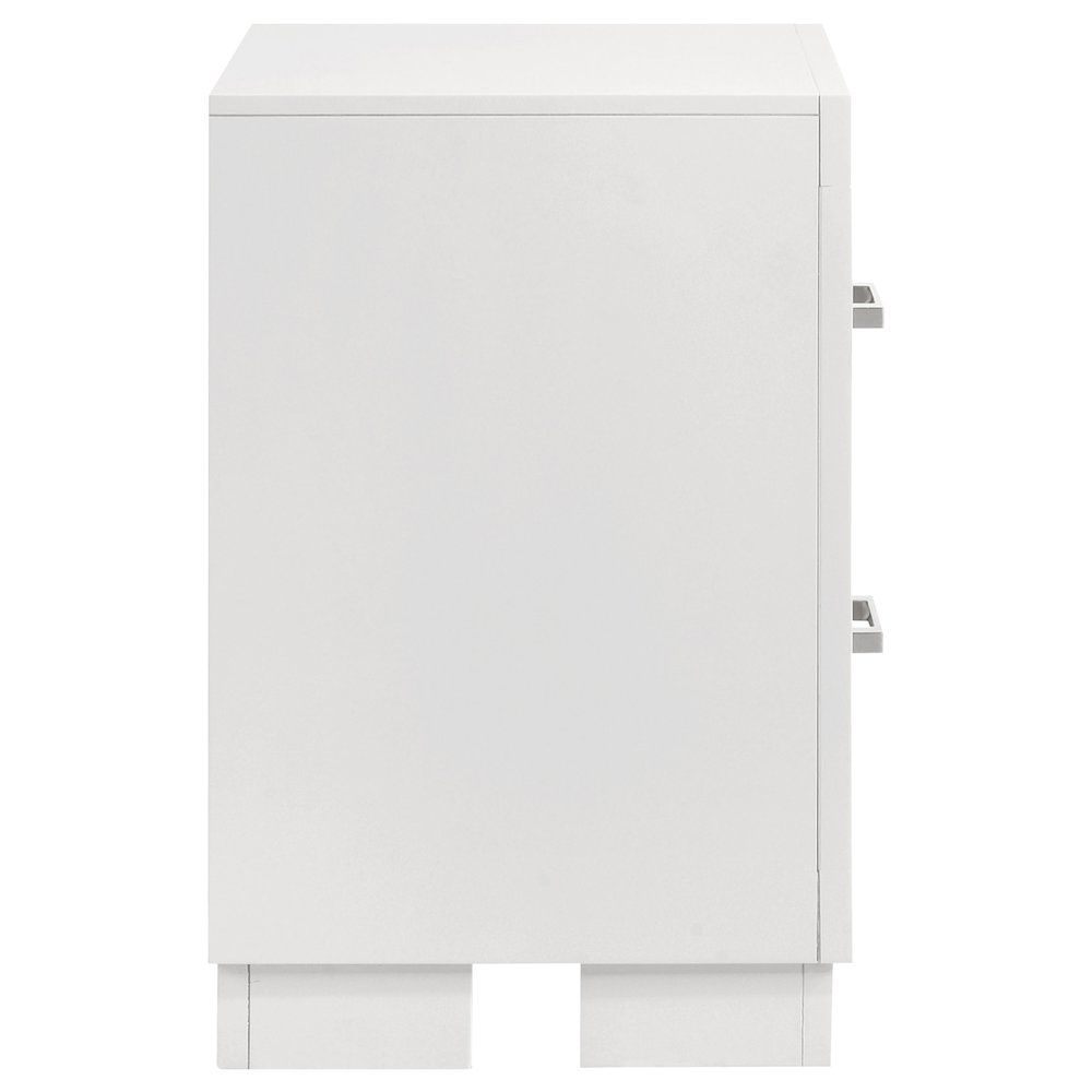 Jessica 2-drawer Nightstand Cream White. Picture 9
