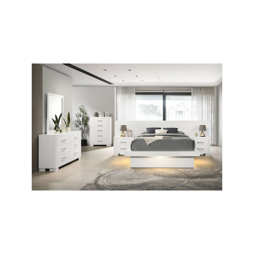 Jessica Wood Bed Panels Cream White. Picture 3