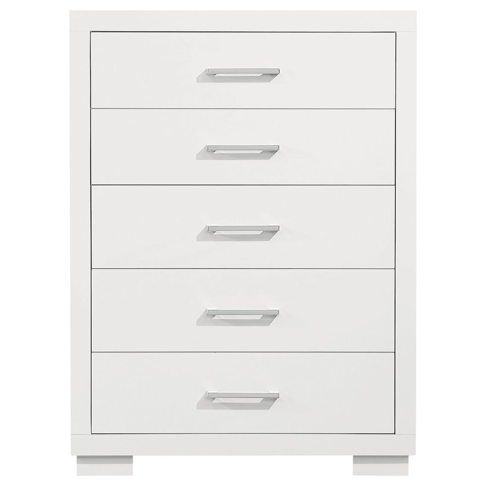 Jessica 5-drawer Bedroom Chest Cream White. Picture 3