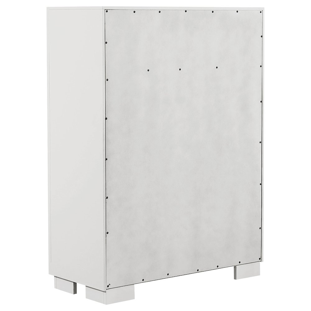 Jessica 5-drawer Bedroom Chest Cream White. Picture 6