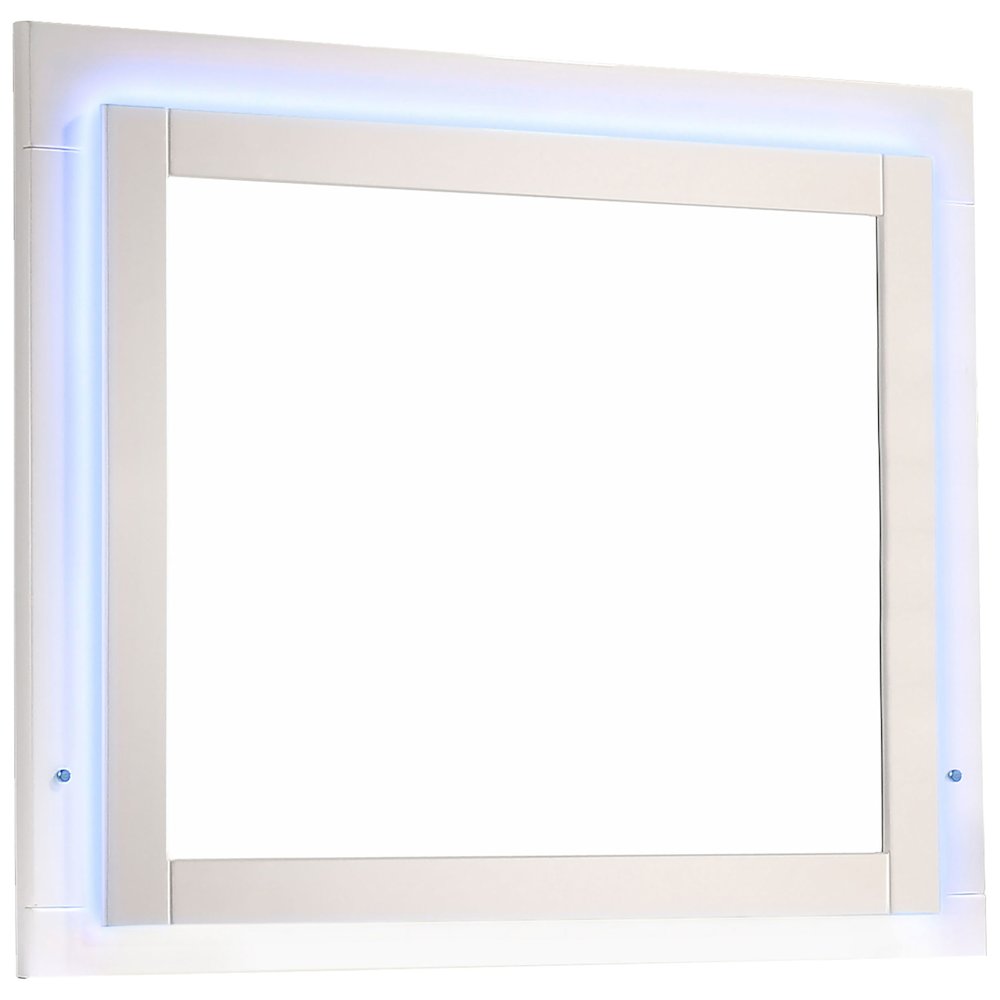 Felicity 4-piece Full Bedroom Set White High Gloss. Picture 14