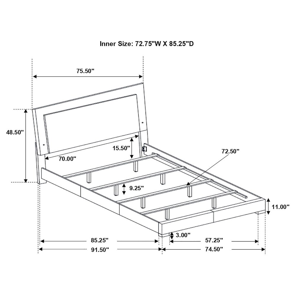 Felicity 6-piece California King Bedroom Set White Gloss. Picture 14