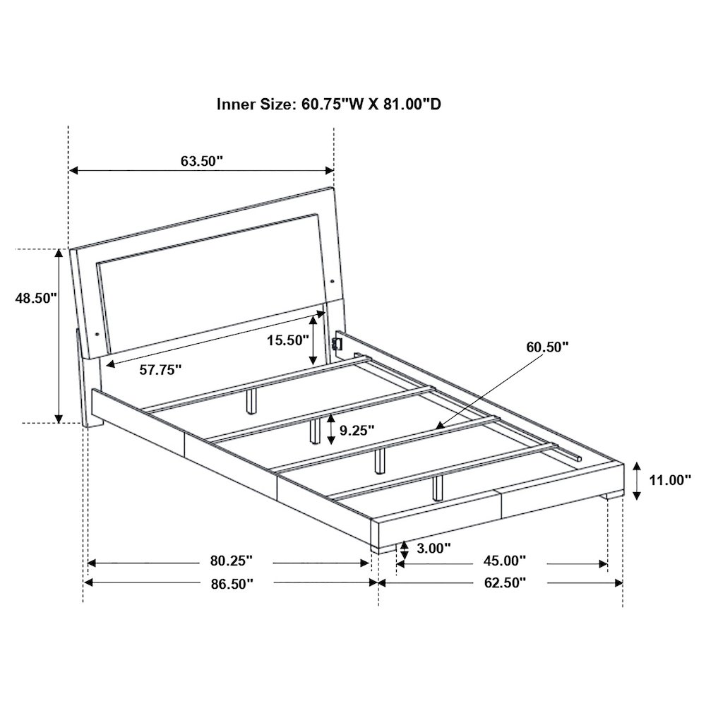 Felicity 6-piece Queen Bedroom Set White High Gloss. Picture 14