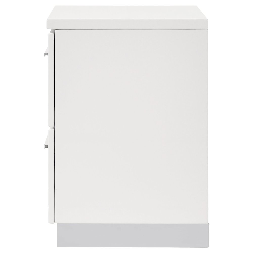 Felicity 2-drawer Nightstand White High Gloss. Picture 5