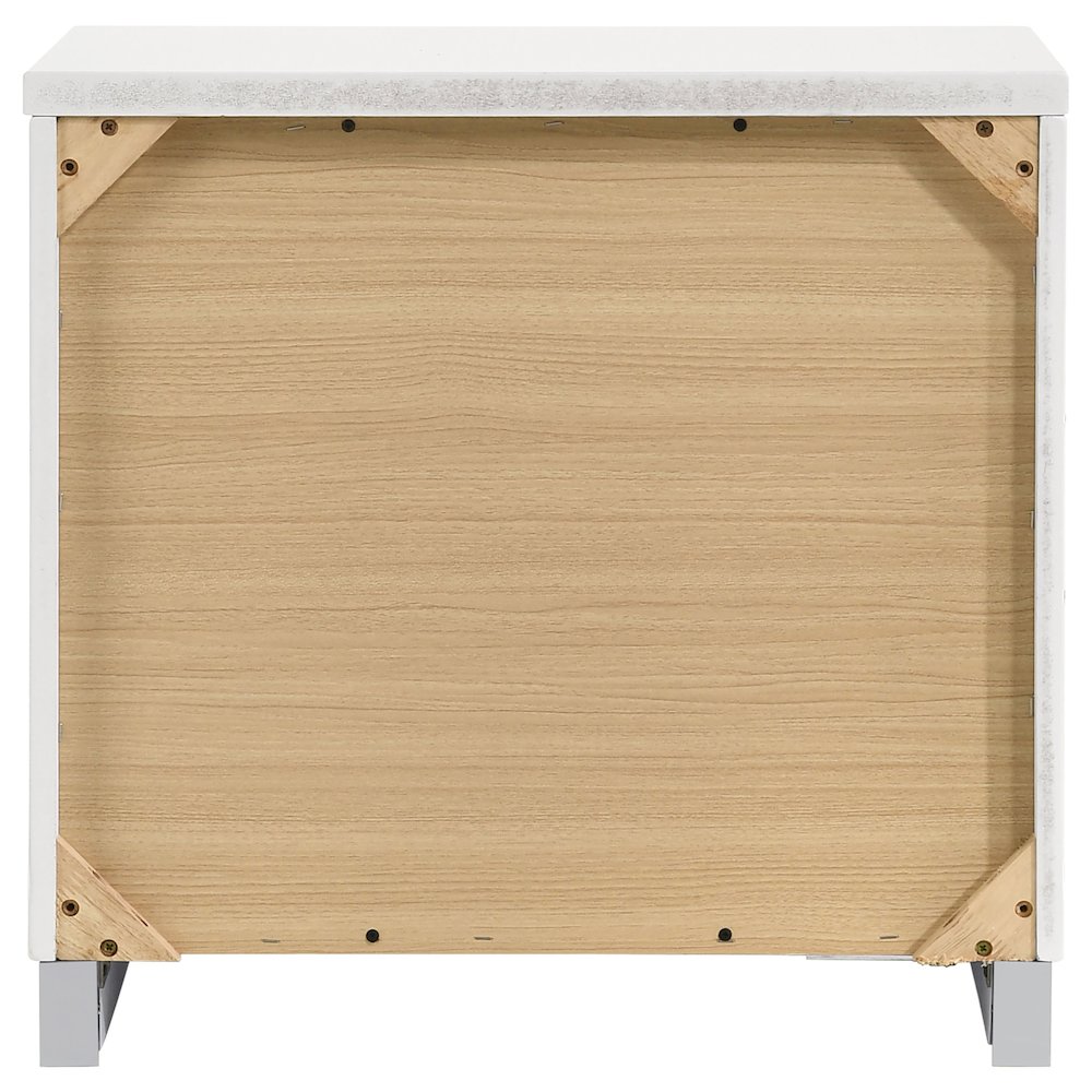 Felicity 2-drawer Nightstand White High Gloss. Picture 7