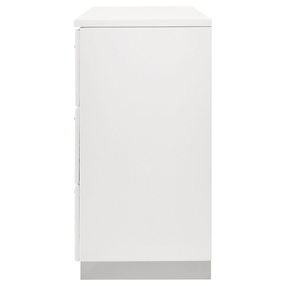 Felicity 6-drawer Dresser White High Gloss. Picture 5