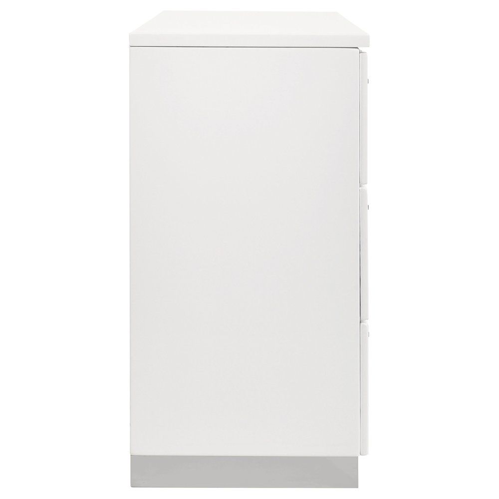 Felicity 6-drawer Dresser White High Gloss. Picture 9
