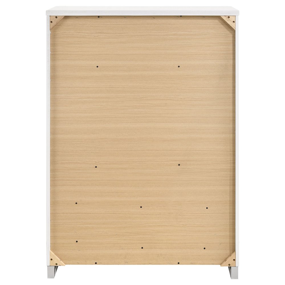 Felicity 5-drawer Bedroom Chest White High Gloss. Picture 7