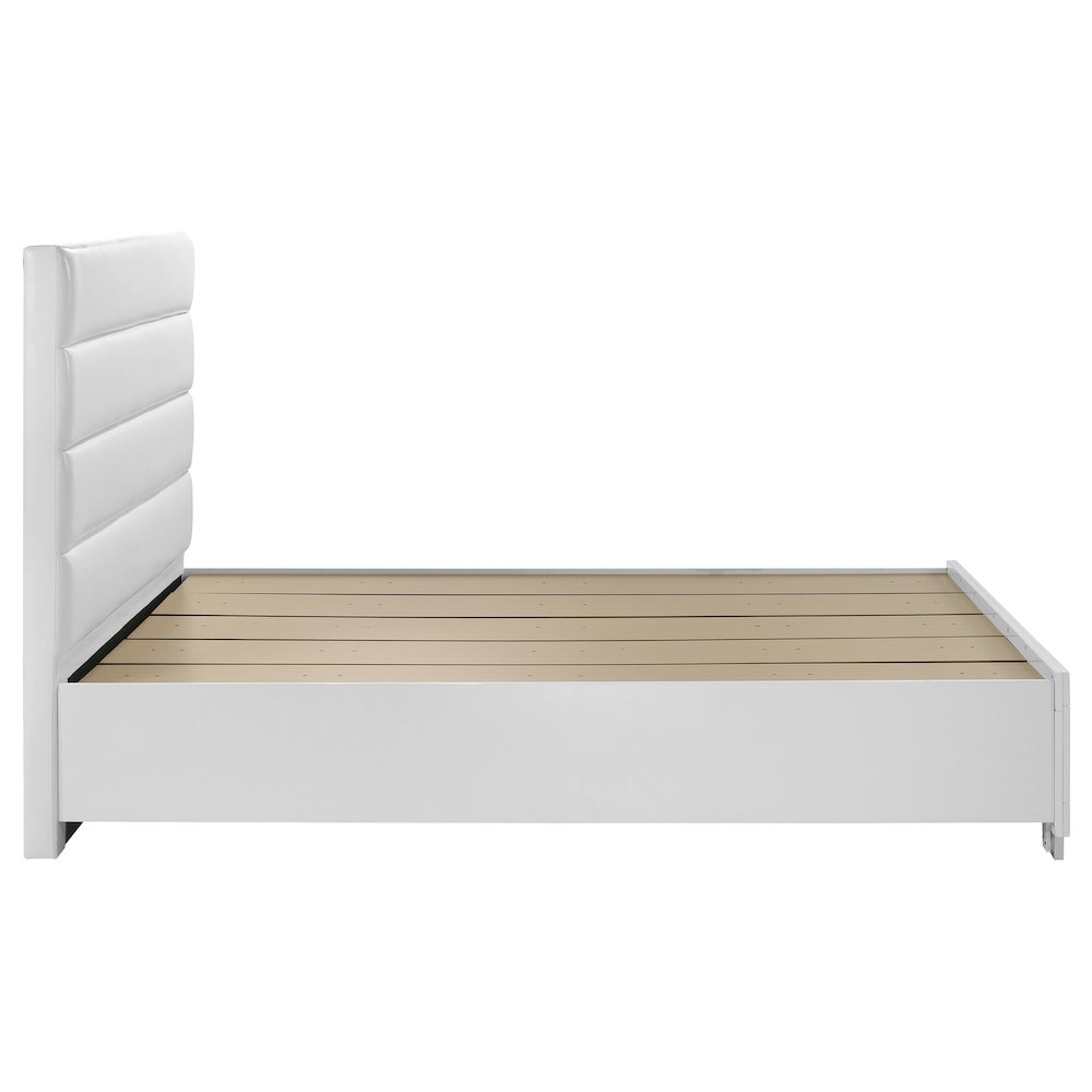 Felicity California King Storage Bed White High Gloss. Picture 6