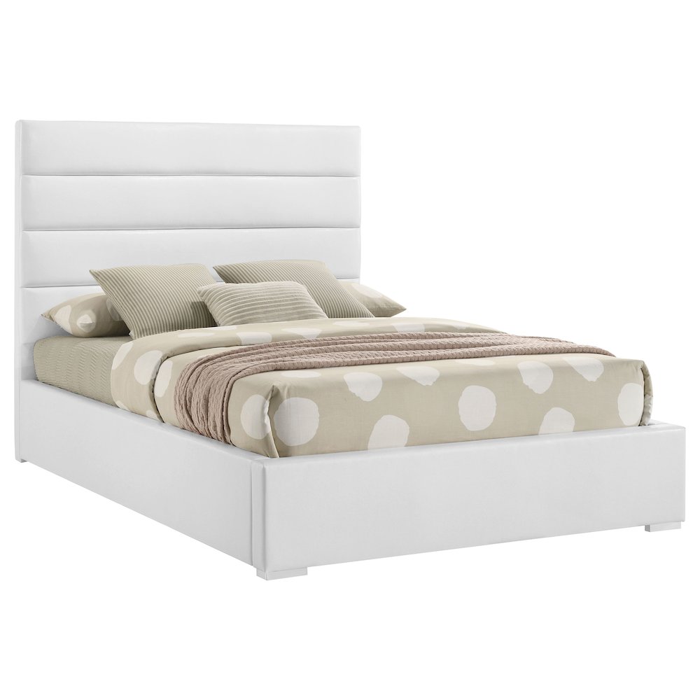 Felicity 53-inch Upholstered Full Platform Bed White. Picture 3
