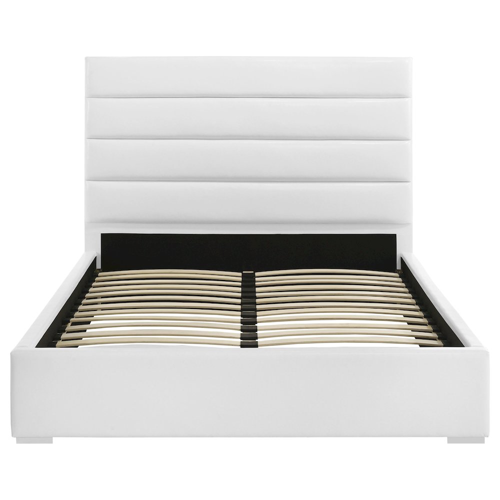 Felicity 53-inch Upholstered Eastern King Platform Bed White. Picture 4