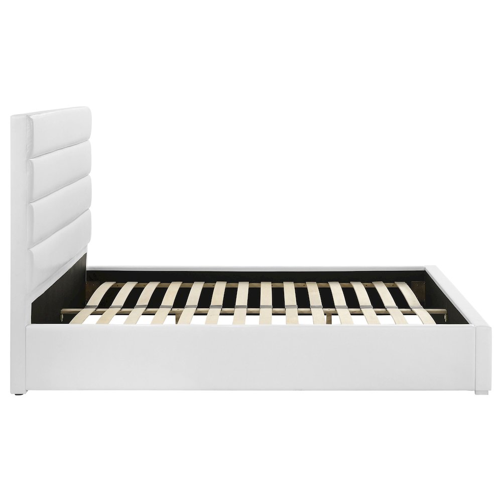 Felicity 53-inch Upholstered Queen Platform Bed White. Picture 6