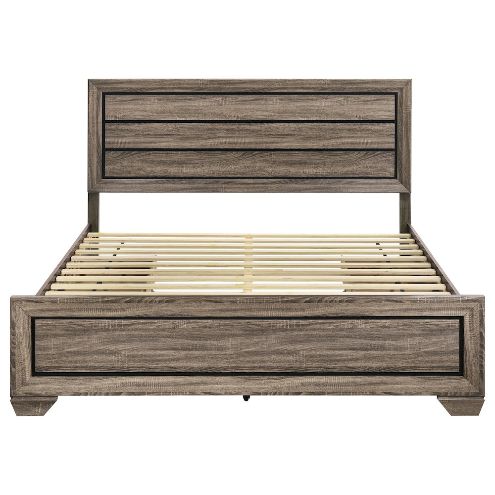 Kauffman Wood Eastern King Storage Panel Bed Washed Taupe. Picture 6