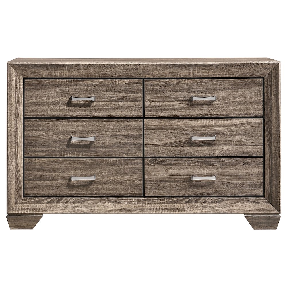 Kauffman 4-piece Eastern King Bedroom Set Washed Taupe. Picture 8