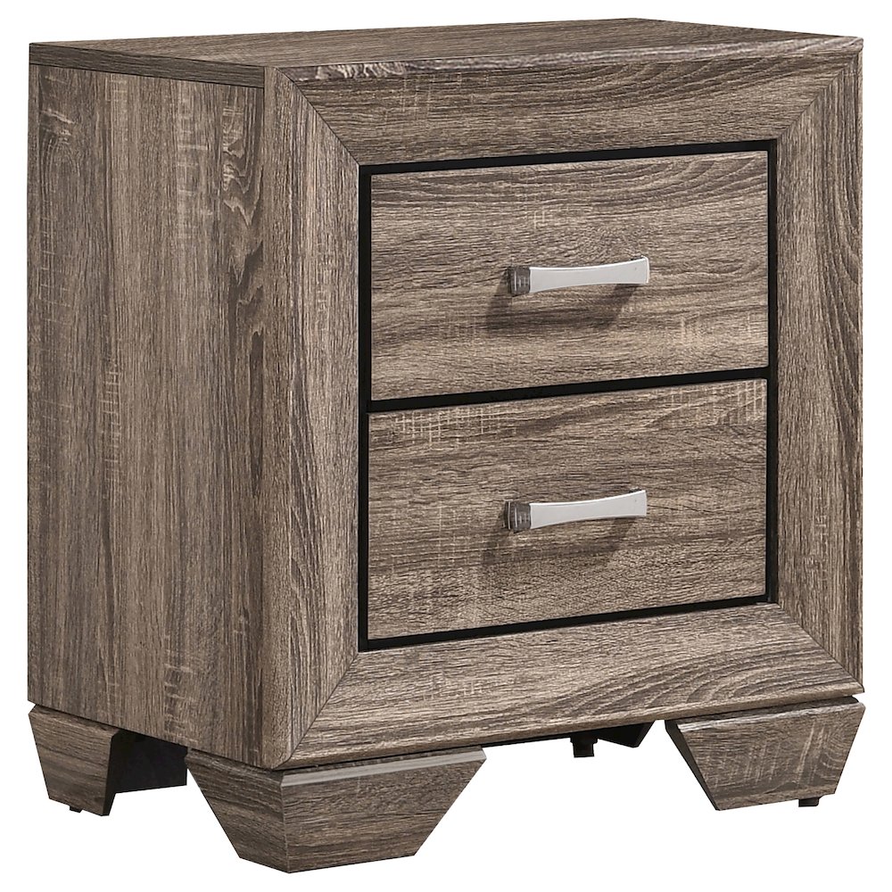 Kauffman 4-piece California King Bedroom Set Washed Taupe. Picture 4