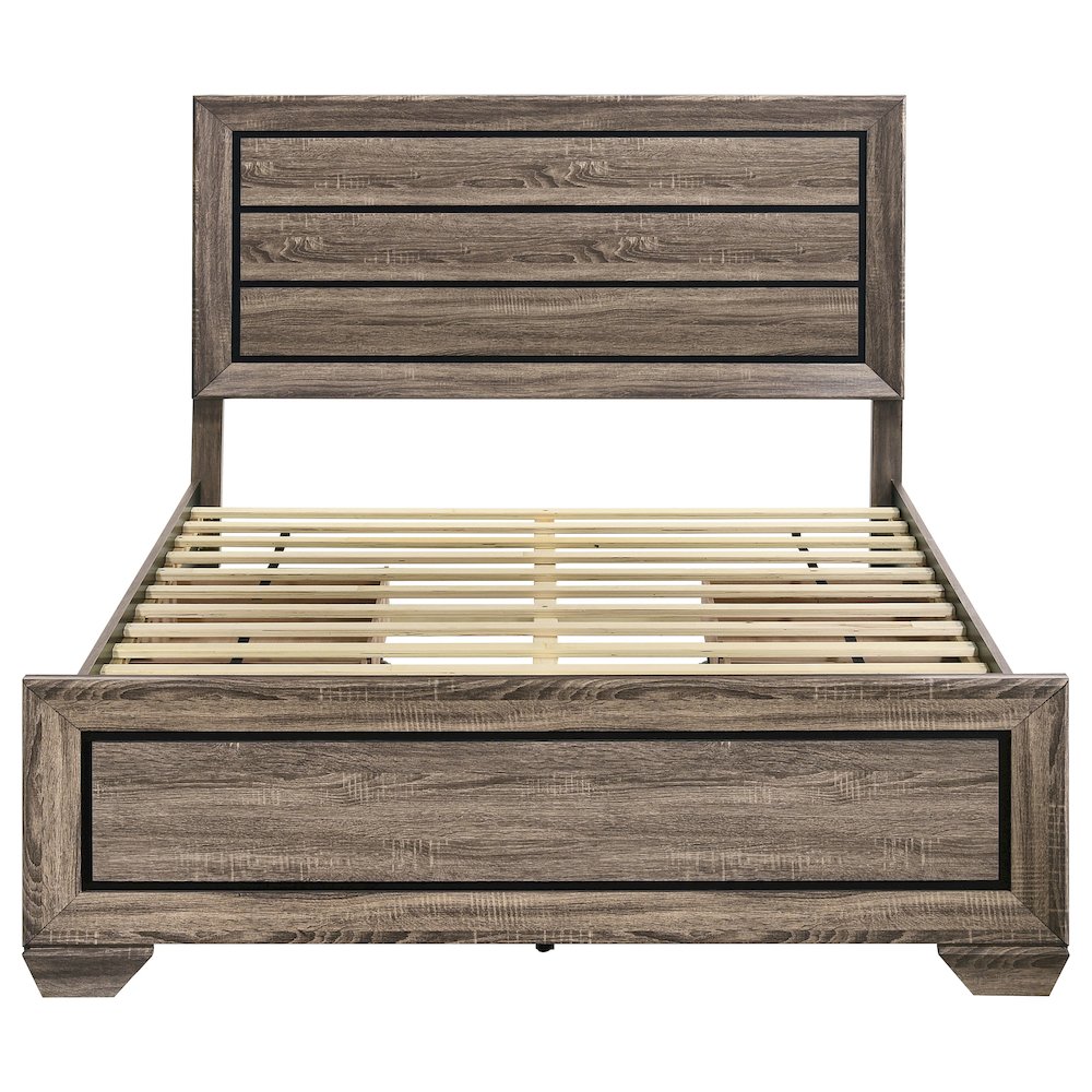 Kauffman Wood Queen Storage Panel Bed Washed Taupe. Picture 6