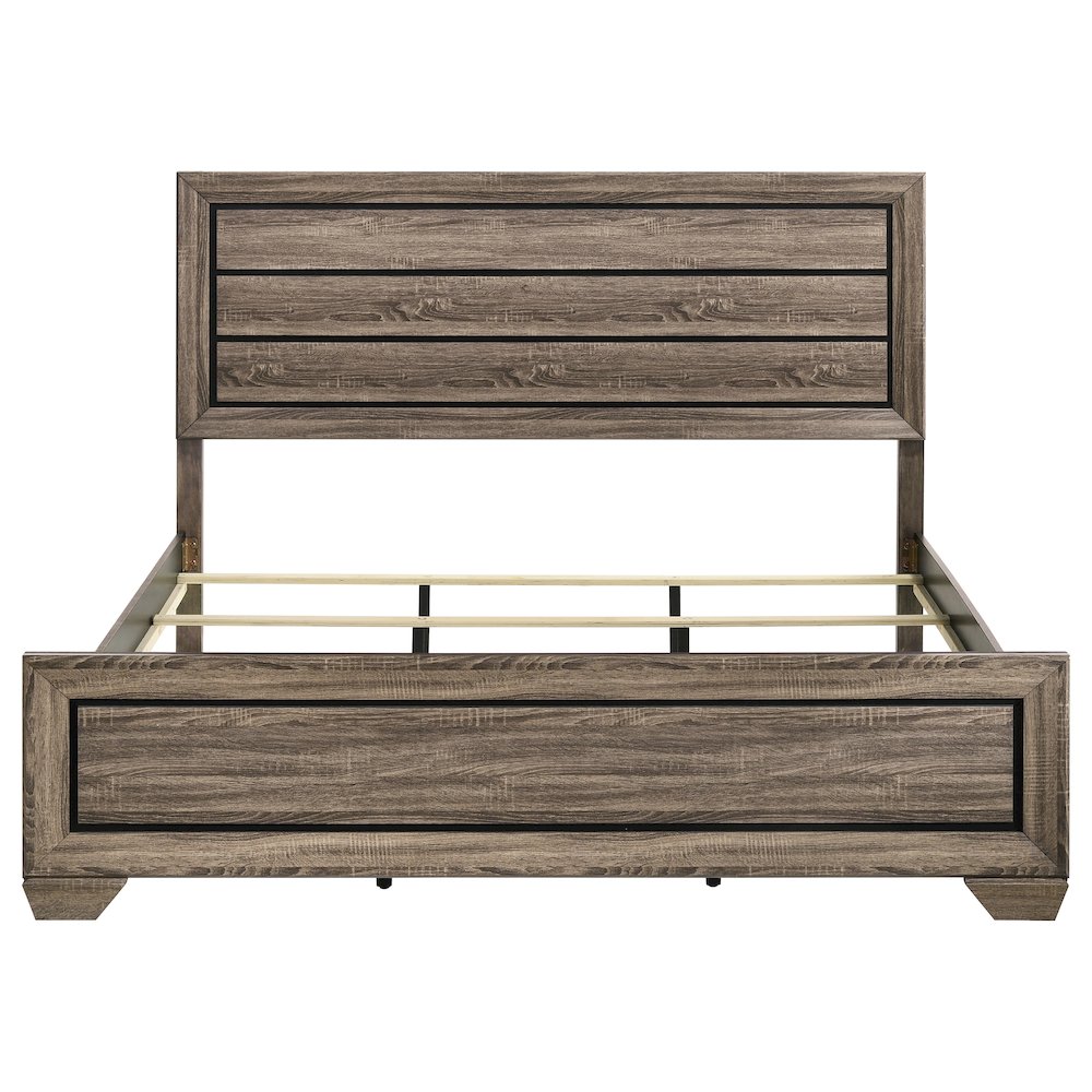 Kauffman Wood Eastern King Panel Bed Washed Taupe. Picture 4