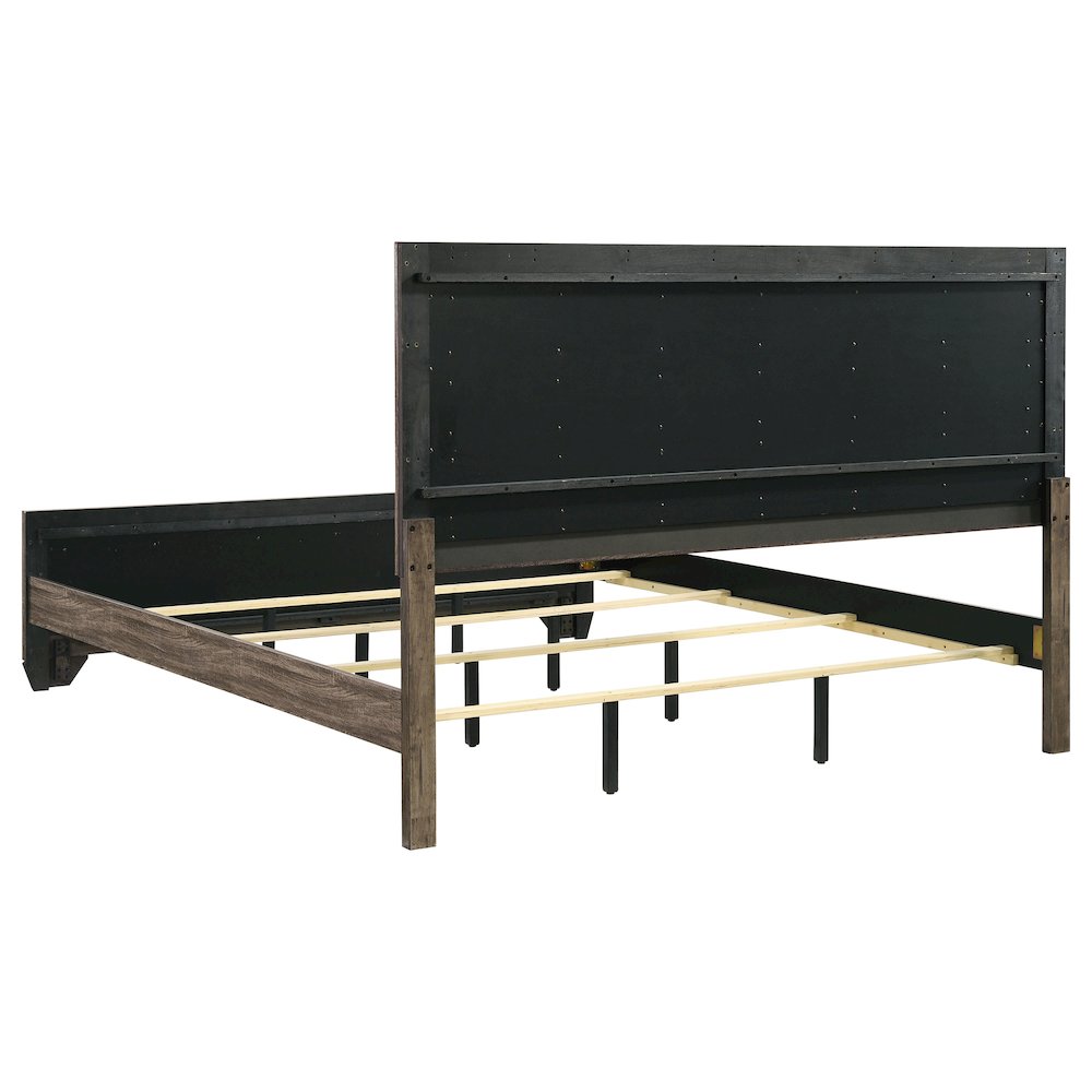 Kauffman Wood Eastern King Panel Bed Washed Taupe. Picture 5