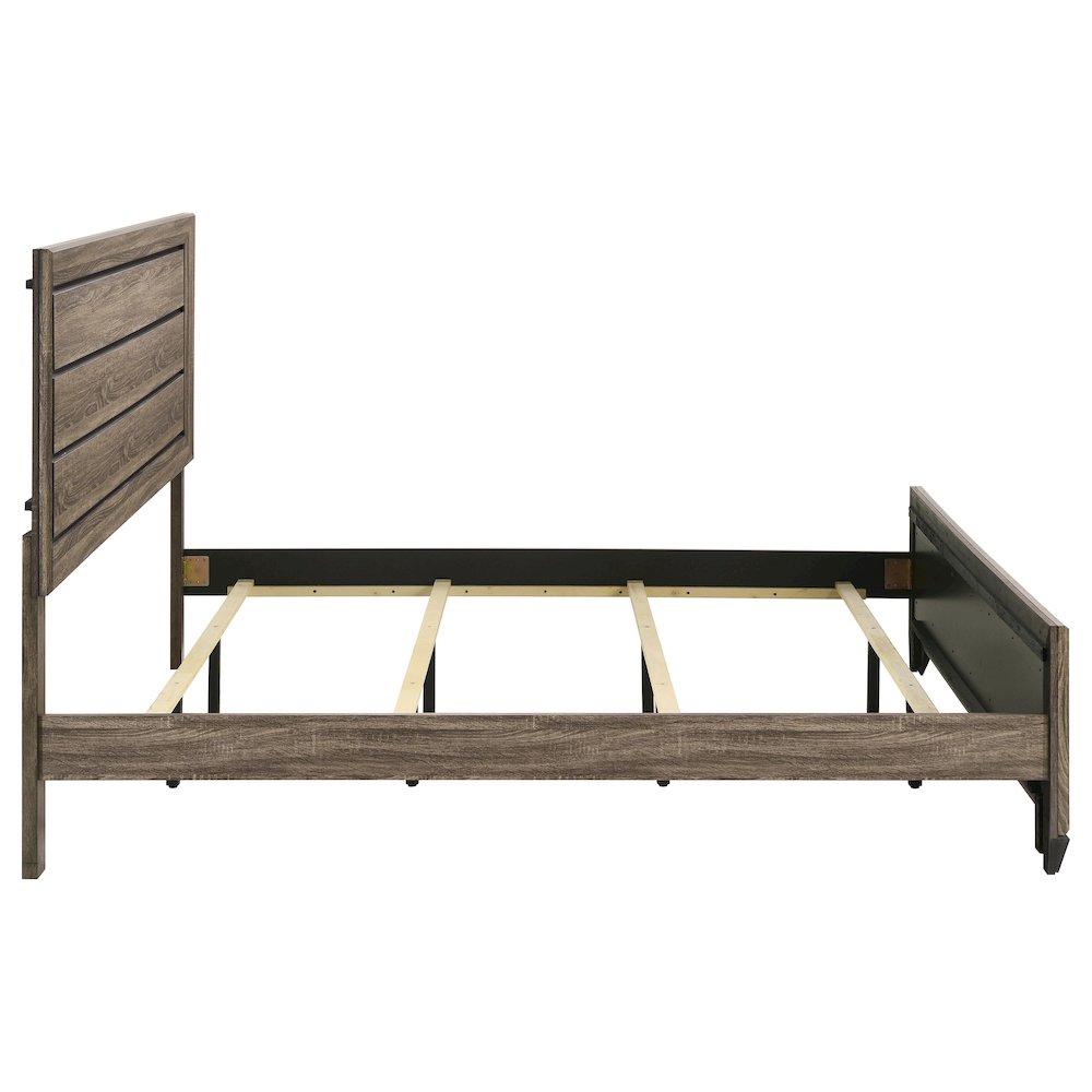 Kauffman Wood Eastern King Panel Bed Washed Taupe. Picture 6