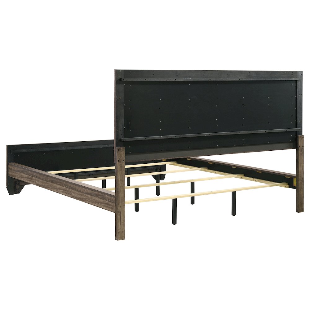Kauffman Wood California King Panel Bed Washed Taupe. Picture 5