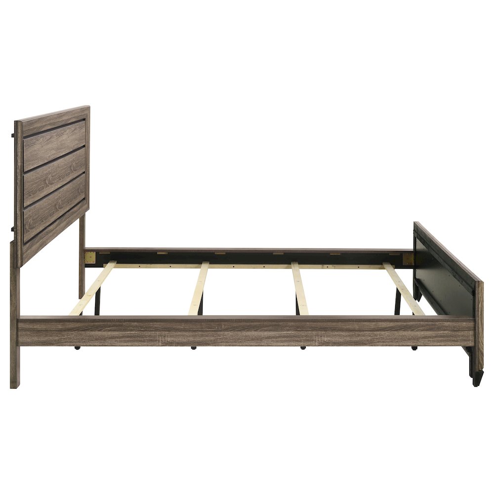 Kauffman Wood California King Panel Bed Washed Taupe. Picture 6