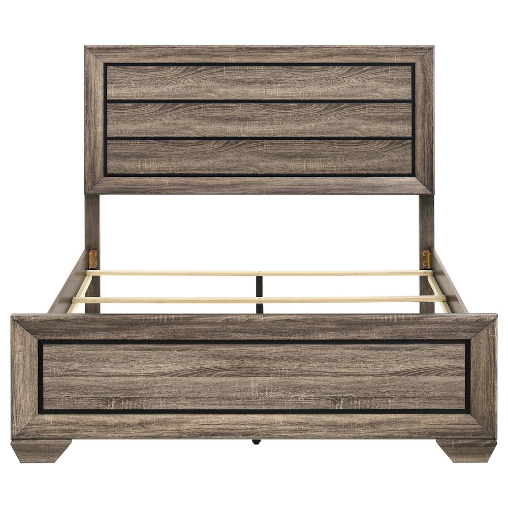 Kauffman Wood Queen Panel Bed Washed Taupe. Picture 4