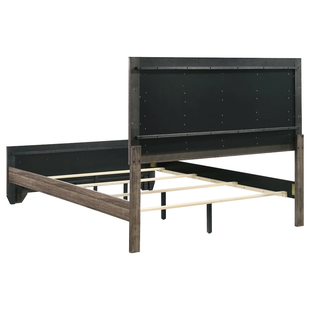 Kauffman Wood Queen Panel Bed Washed Taupe. Picture 5