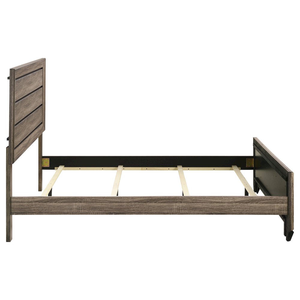 Kauffman Wood Queen Panel Bed Washed Taupe. Picture 6