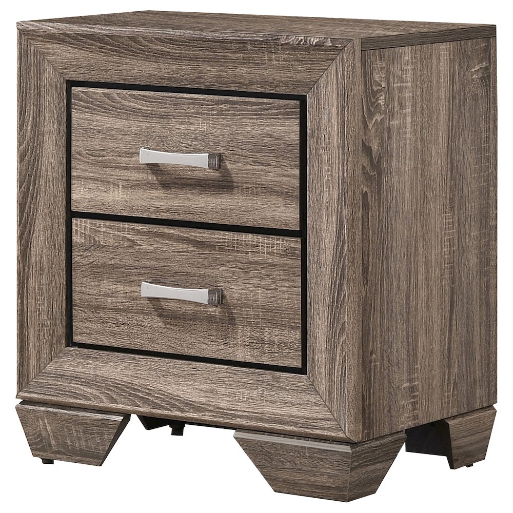 Kauffman 2-drawer Nightstand Washed Taupe. Picture 4