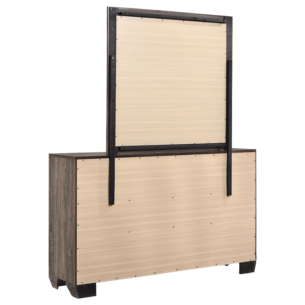 Kauffman 6-drawer Dresser with Mirror Washed Taupe. Picture 6