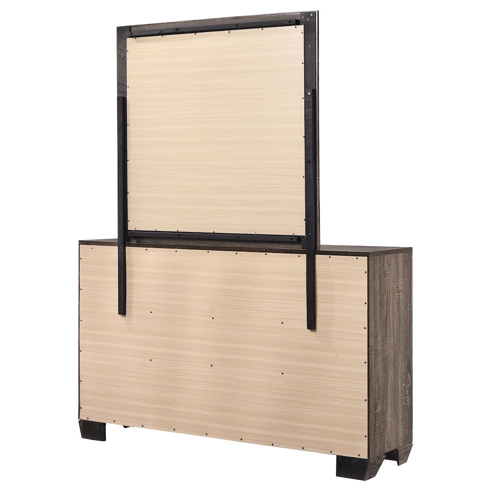 Kauffman 6-drawer Dresser with Mirror Washed Taupe. Picture 8