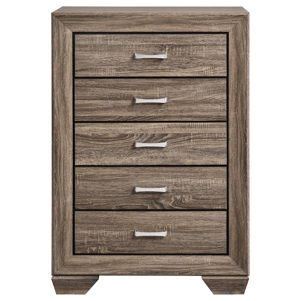 Kauffman 5-drawer Bedroom Chest Washed Taupe. Picture 3