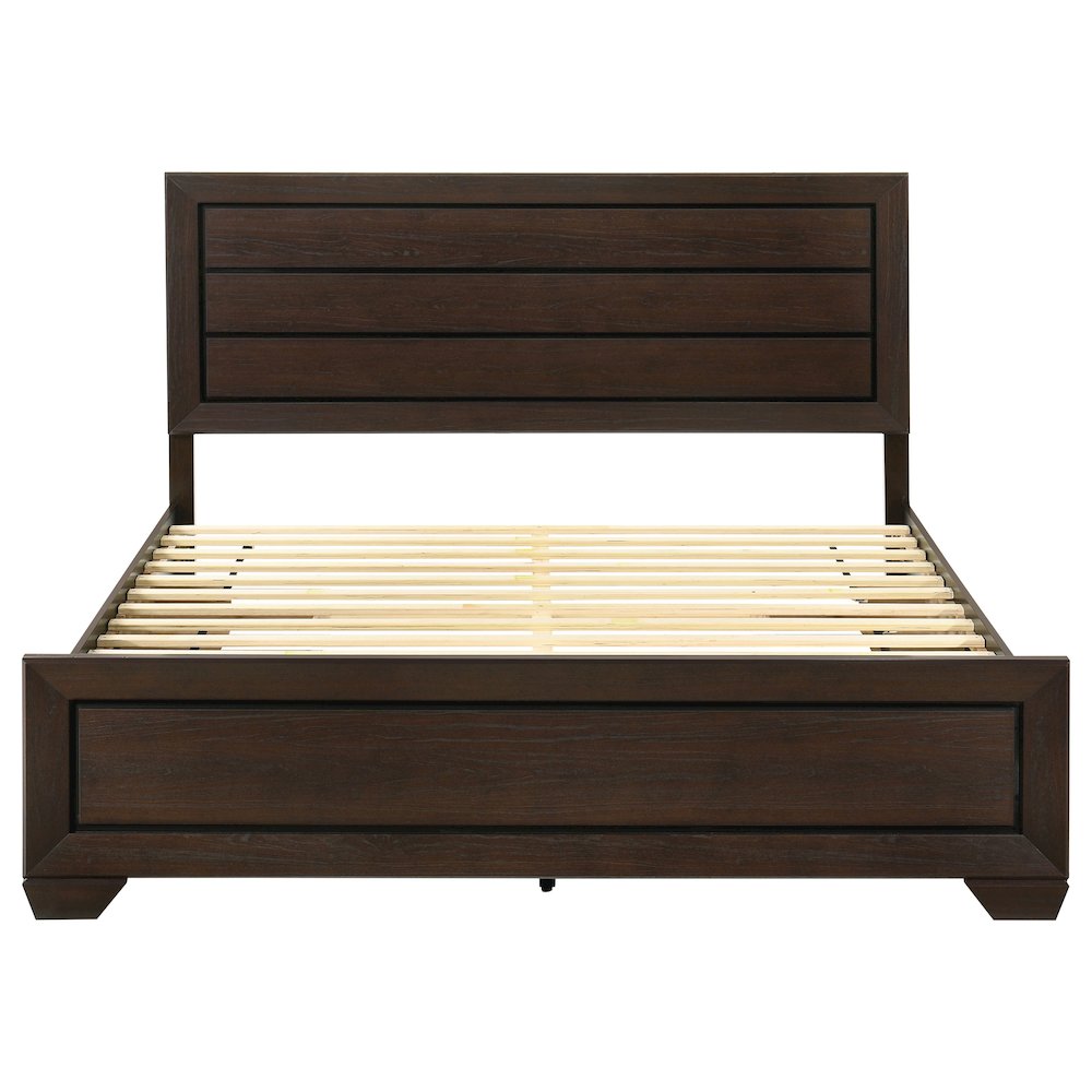 Kauffman Wood Eastern King Storage Panel Bed Dark Cocoa. Picture 6
