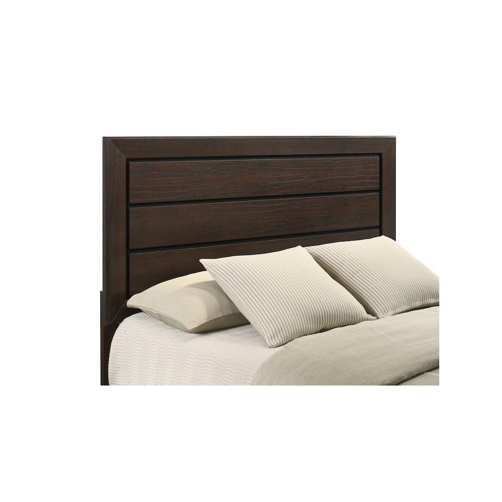 Kauffman Wood Eastern King Storage Panel Bed Dark Cocoa. Picture 14
