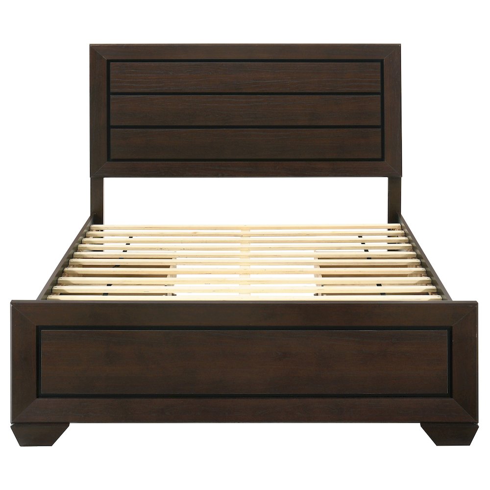 Kauffman Wood Queen Storage Panel Bed Dark Cocoa. Picture 6