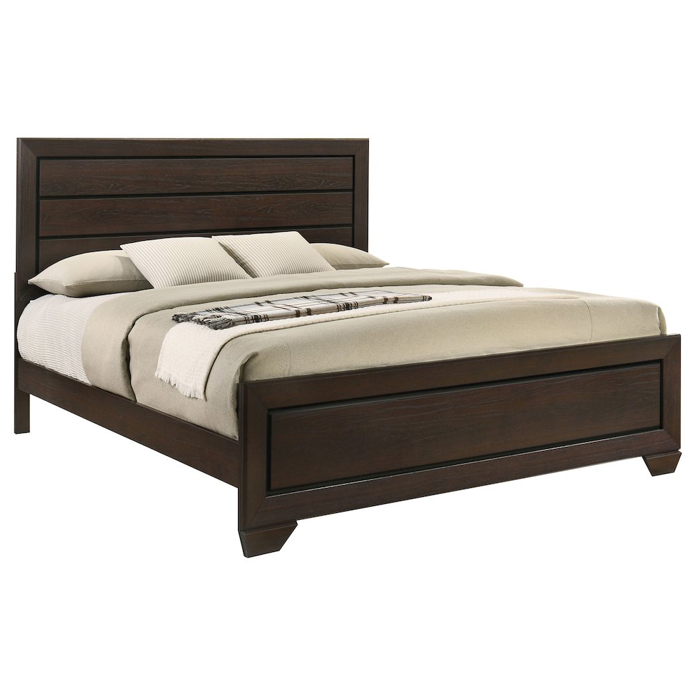 Kauffman Wood Eastern King Panel Bed Dark Cocoa. Picture 3