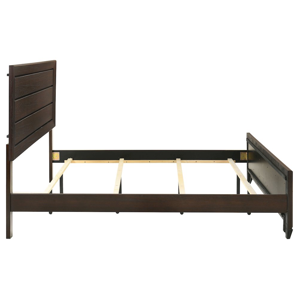 Kauffman Wood Eastern King Panel Bed Dark Cocoa. Picture 6