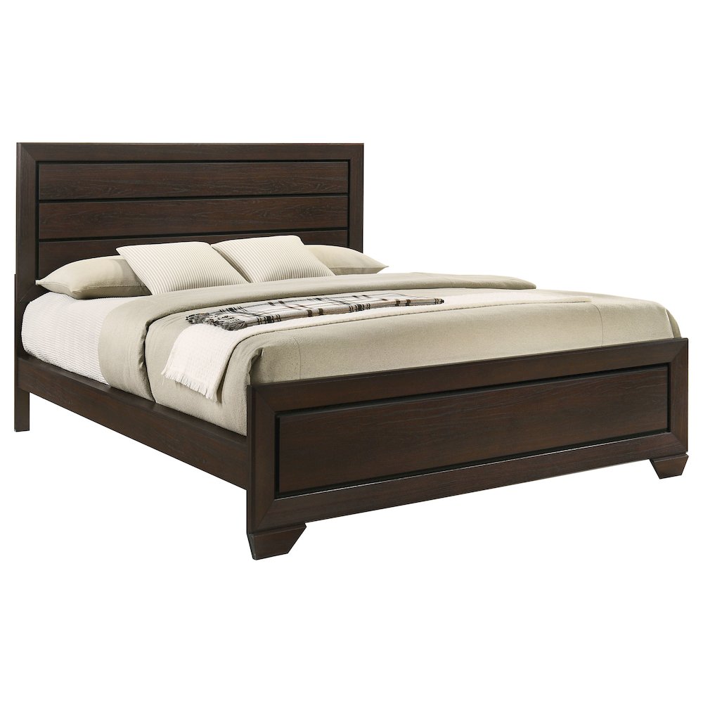 Kauffman Wood California King Panel Bed Dark Cocoa. Picture 3