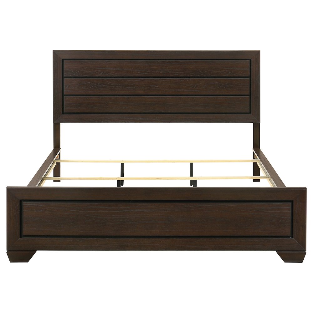 Kauffman Wood California King Panel Bed Dark Cocoa. Picture 4