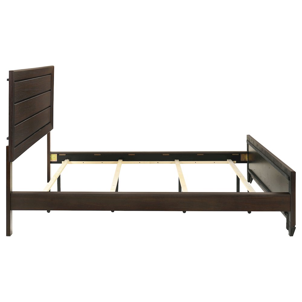Kauffman Wood California King Panel Bed Dark Cocoa. Picture 5