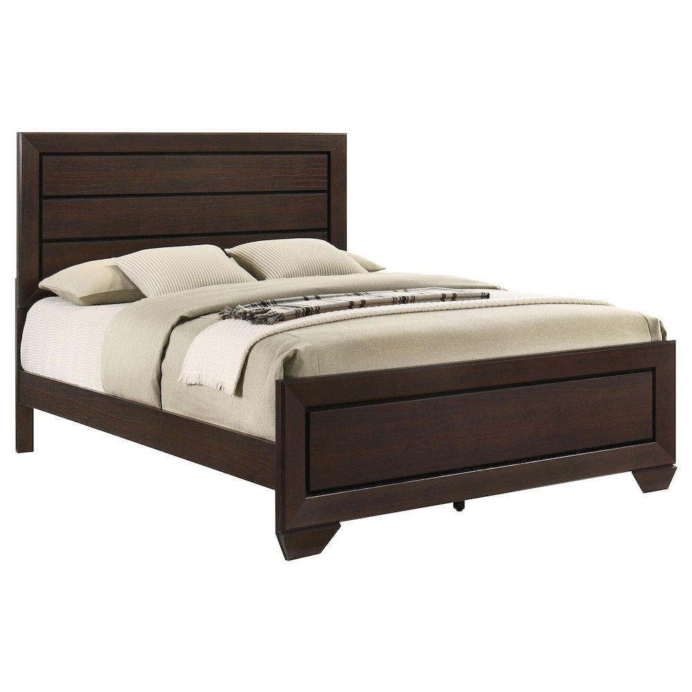 Kauffman Wood Queen Panel Bed Dark Cocoa. Picture 3